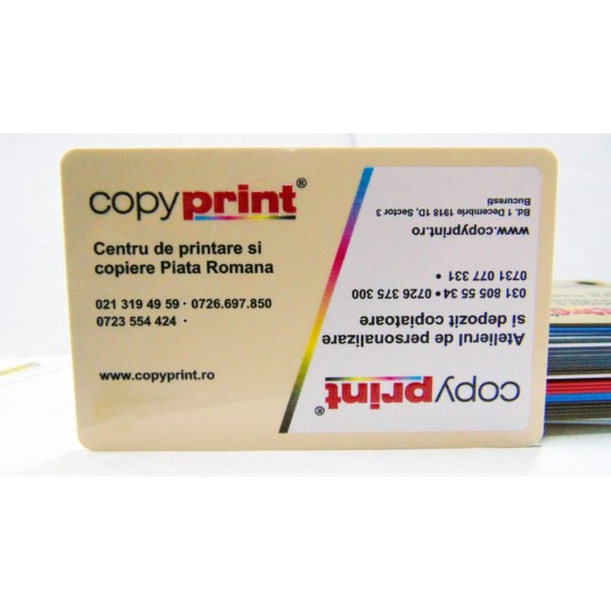 Carti de vizita plastic (imprimate UV)